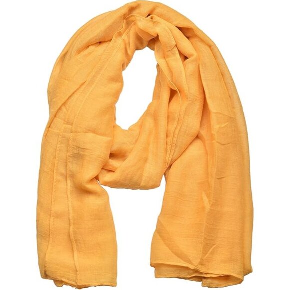 Women's Cotton Scarves Lady Light Soft Fashion Solid Scarf Wrap Shawl, Ginger - Picture 1 of 6